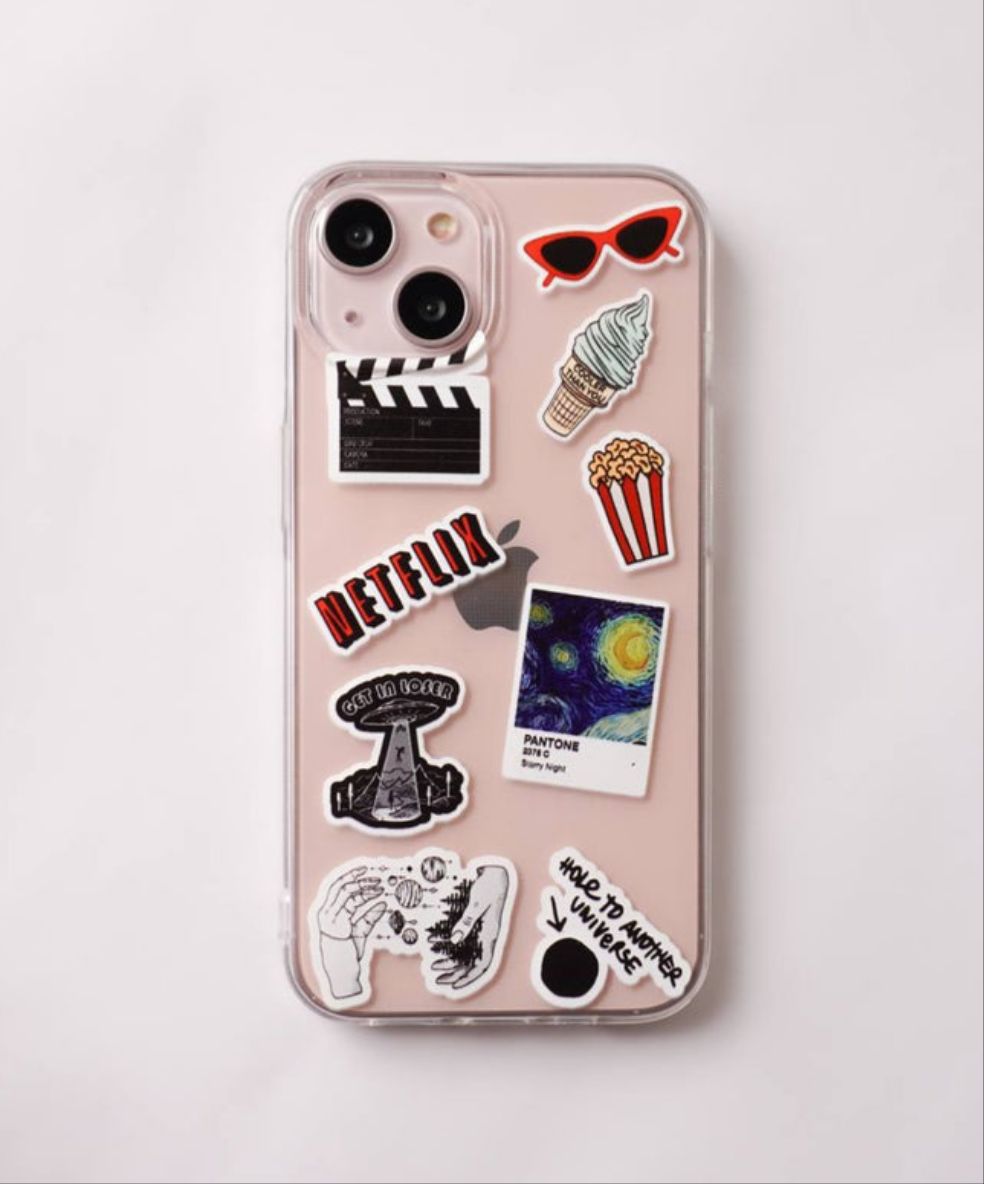 Netflix sticker silicone case