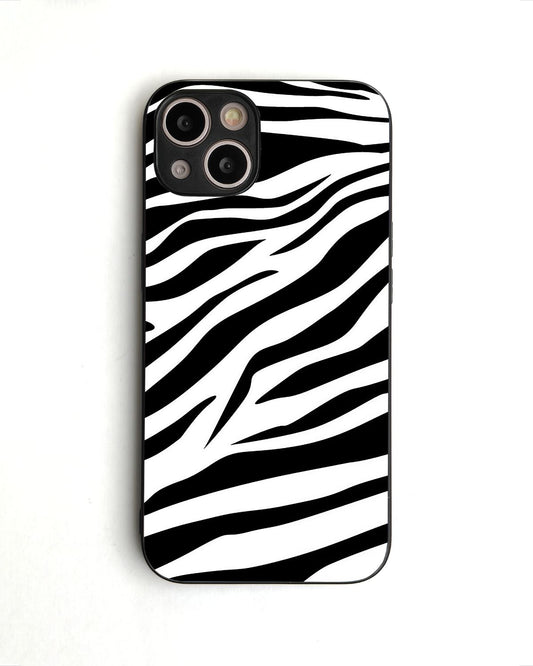 Zebra Pattern Glass Case