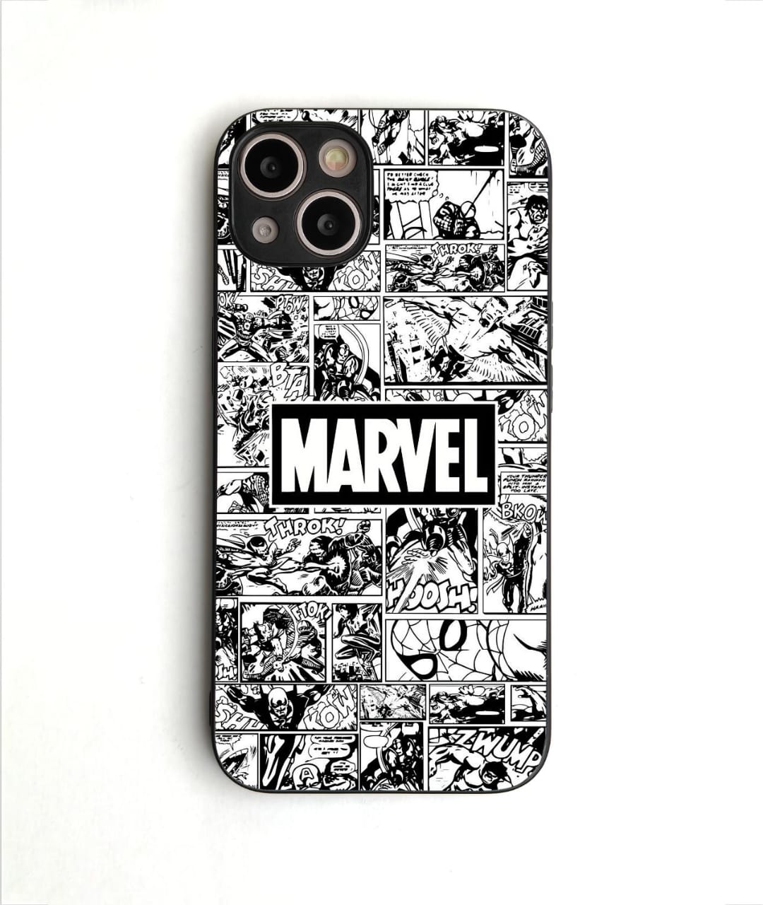 Marvel B&W Glass Case