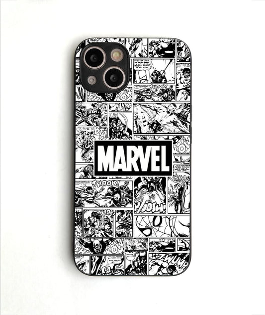 Marvel B&W Glass Case