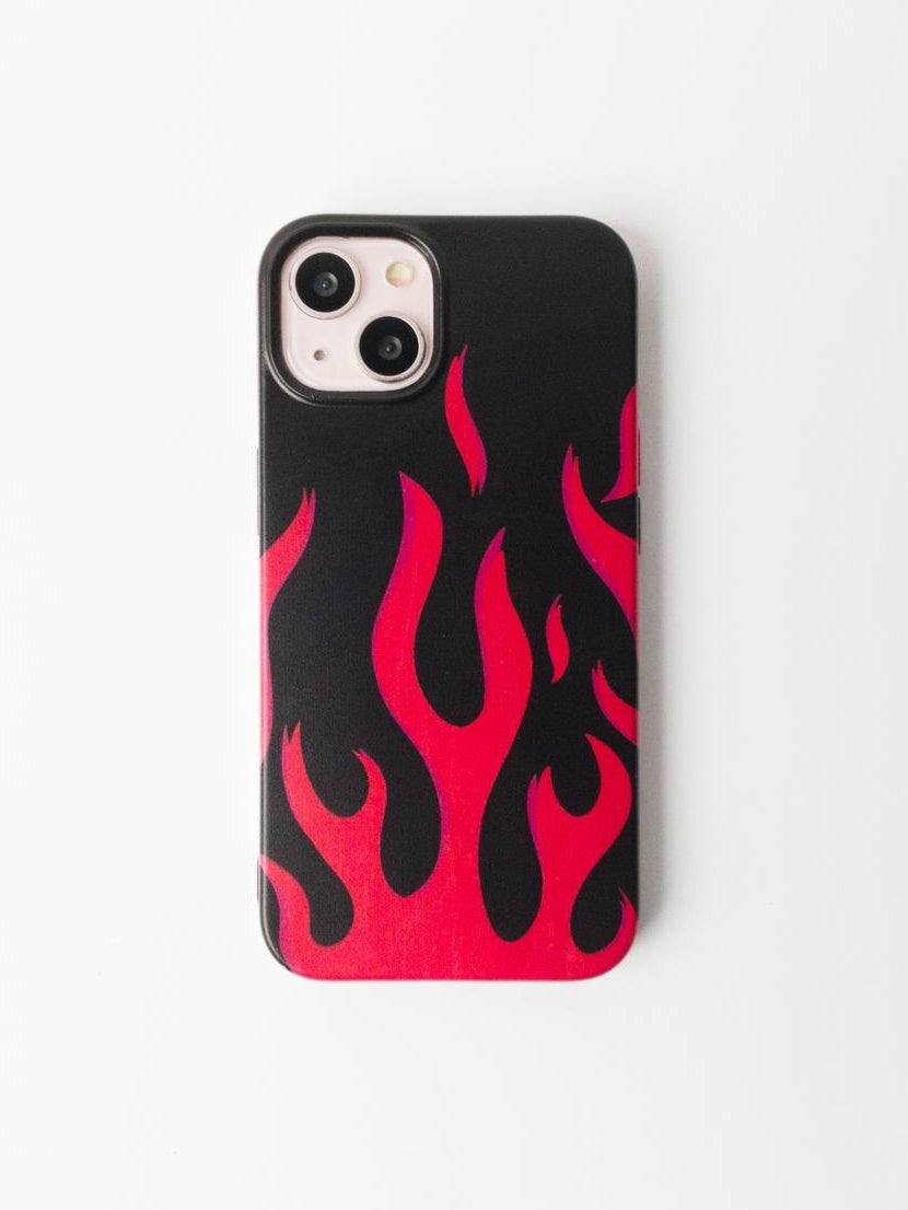 Red Flames Silicone Case