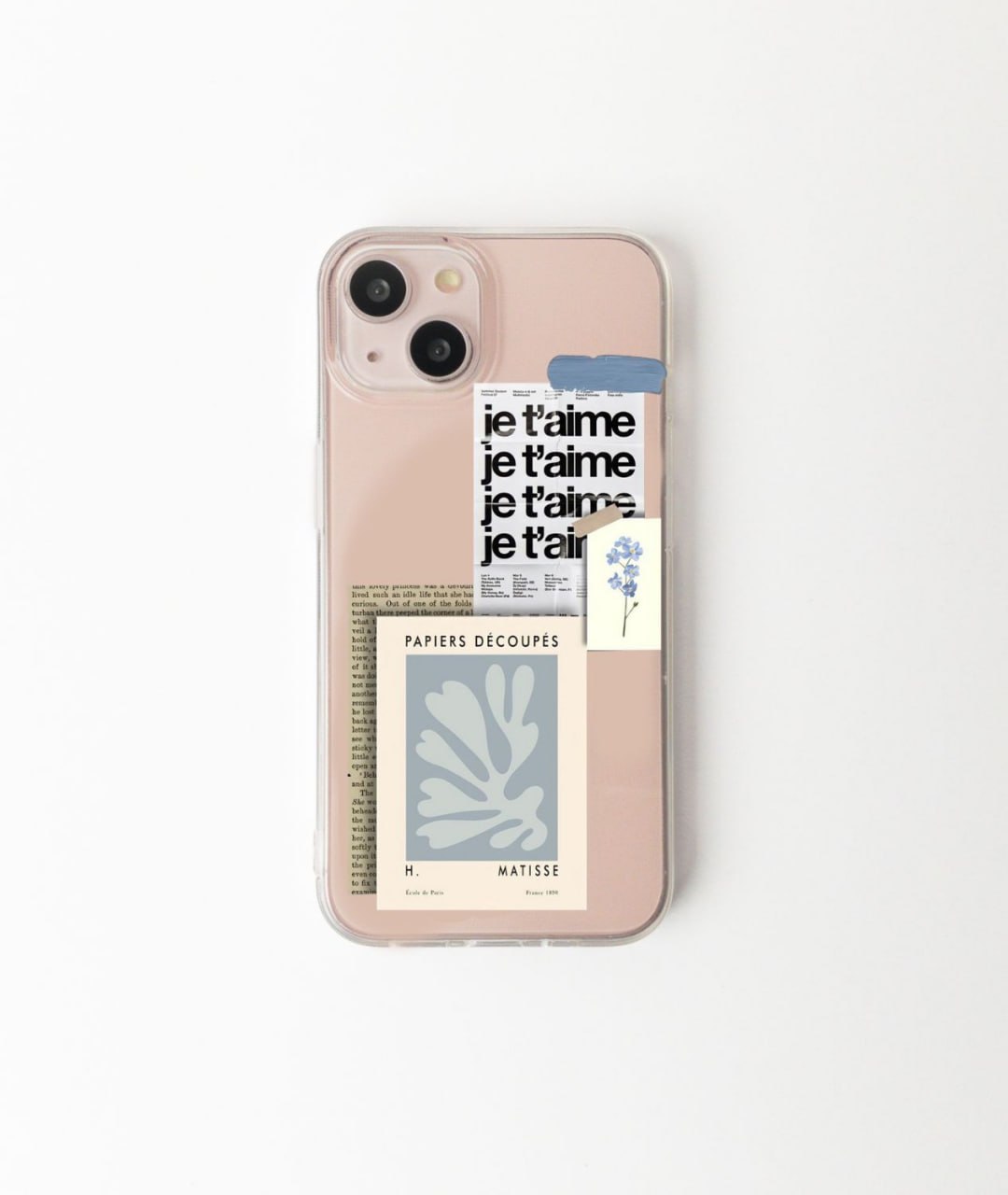 Je t'aime sticker silicone case