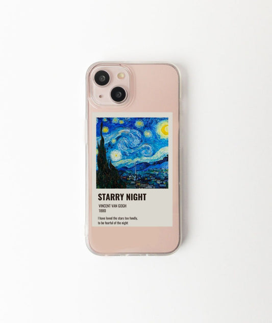 Starry night sticker silicone case