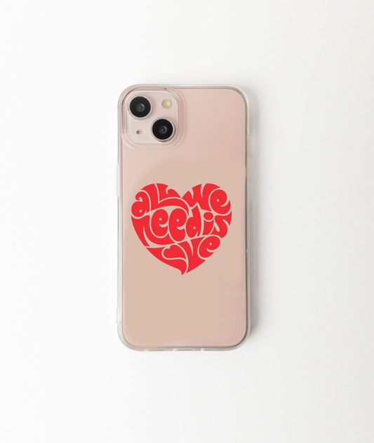 Love sticker silicone case