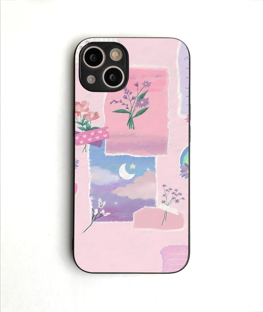 Floral Moon Glass Case