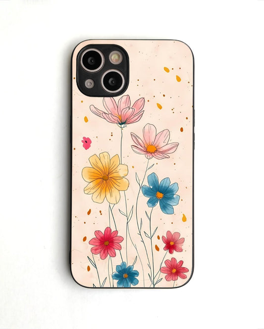 Floral Blossom Glass Case