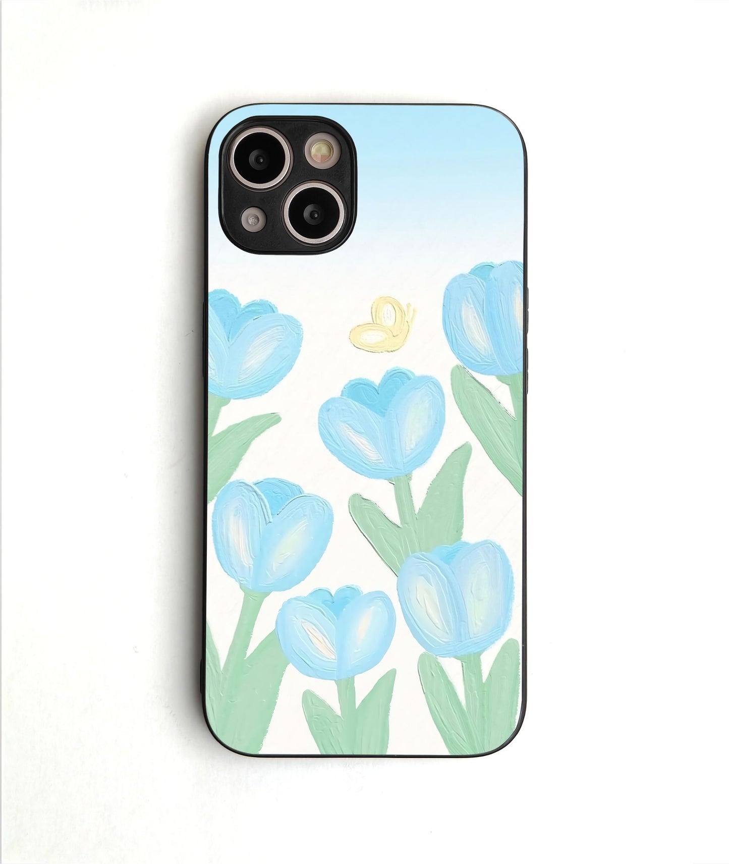 Blue Tulip Glass Case