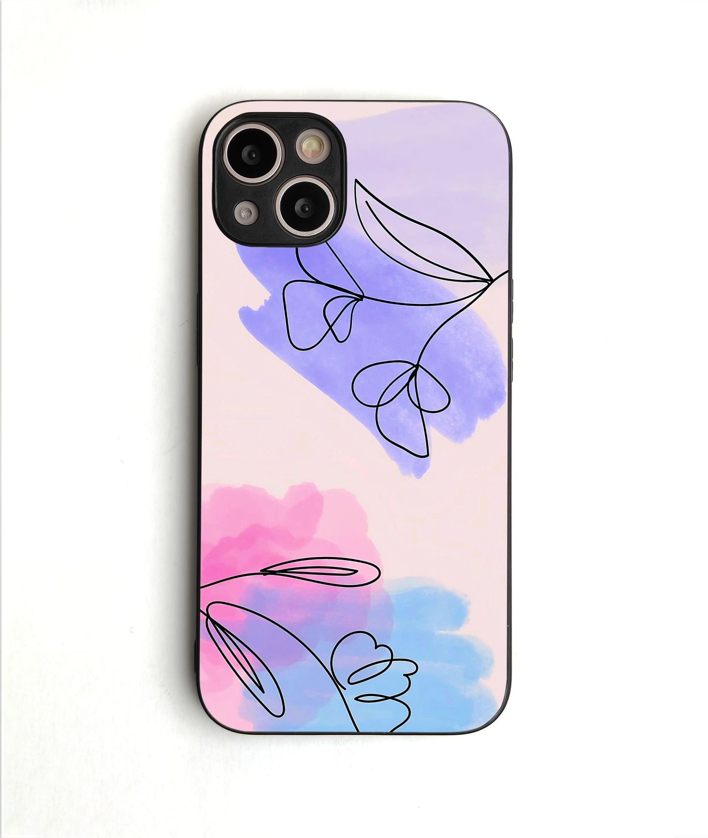 Watercolor Floral Glass Case